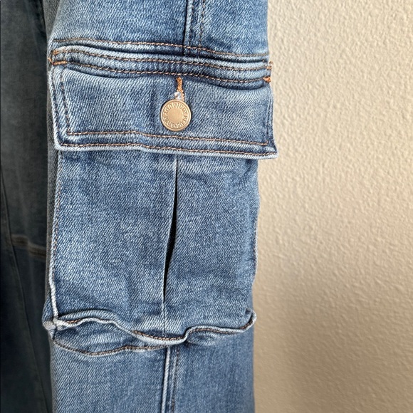 Judy Blue High Rise Cargo Wide Leg Jeans Size 9|29 - Picture 4 of 8